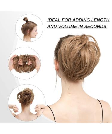 Hair Chignon 1 Piece Ball Head Wig Ring Natural Fluffy Long Beard Curly Hair Ring Ponytail Braid Hair Extension Hair Wig Bag Bun Messy Bun Hair Piece (Color : Black brown) - Buy Online on GoSupps.com