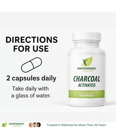 Manteniendo Tu Salud Charcoal Activated Gas Relief 100 Capsules - Buy Online on GoSupps.com