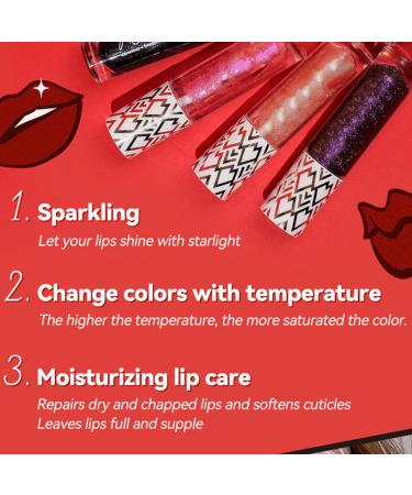 Buy NOZEM Color Changing Glitter Lipstick - Long Lasting Moisturizing Sparkling Gloss for Women - International Shipping Available - Buy Online on GoSupps.com