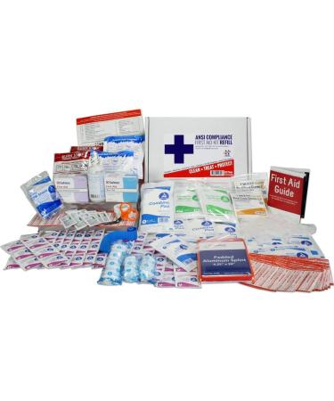 OSHA & ANSI 50 Person First Aid Kit Refill/Upgrade - 196 Pieces, Class B ANSI 2015 Compliant with Splint, Tourniquet, Tools & More - Buy Online on GoSupps.com