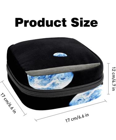 Outer Space Black Women's Napkin Storage Bag | Portable Period Pocket for Teens & Girls | Menstrual Cup & Breastfeeding Holder - Buy Online on GoSupps.com