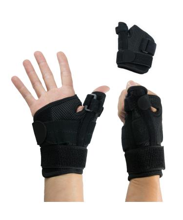 Thumb Brace  Finger Splints  Reversible  Single (1)  One Size  Black  Broken Thumbs  Wrist Stabilizer  Guard  Carpal Tunnel  Right & Left  For Osteoarthritis  Arthritis  Wrists  Pain and Support