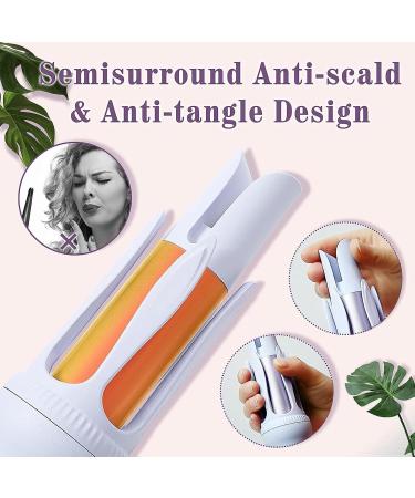 Automatic Hair Curler 1 Inch Hot Tools Curling Iron Double Ceramic Anti-Scald and Anti-Tangle Mini Curling Iron for Short Hair Pink - Buy Online on GoSupps.com