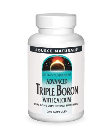 SOURCE NATURALS Advanced Triple Boron with Calcium Capsule 240 Count 240 Count (Pack of 1)