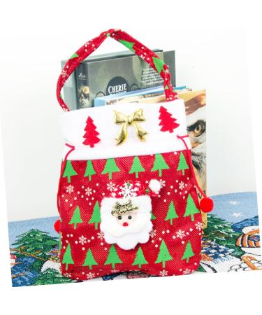 Anneome Santa Present 3pcs Christmas Candy Bag Candy Bags Christmas Drawstring Bag Decorative Hand Bags Backpack Bag - Buy Online on GoSupps.com