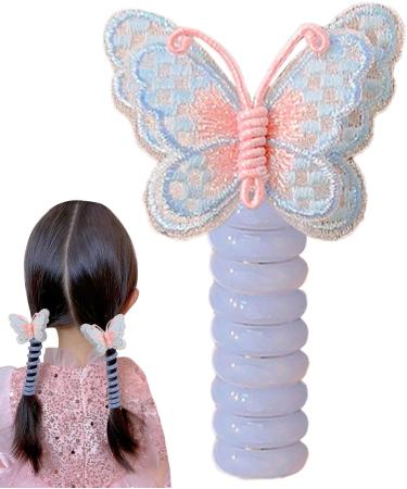 itrimaka Telephone Hair Clips Ponytail Cord Hair Ties | Lovely Elastic Telephone Wire Hair Ties For Daily Wear Festive Seasons & Parties Children Girls Women Blue - Buy Online on GoSupps.com