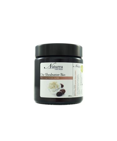 Naturra Organic Shea Butter unrefined cold pressed glass jar 100g raw material fresh 100 g (1 pack) native