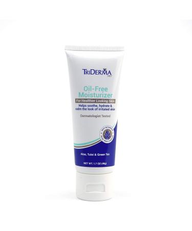 TriDerma Oil-Free Daily Facial Moisturizer | Non-Greasy Aloe Vera Gel with Antioxidants | Fragrance-Free Face Lotion for All Skin Types - 1.7 oz - Buy Online on GoSupps.com