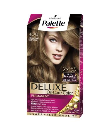Palette Deluxe Color Creme Hair Oil- Care Color Permanent Hair Dye 400 Medium Blond