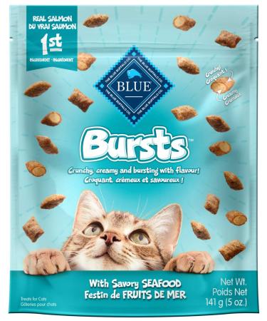 Blue Buffalo Bursts with Savory Seafood Cat Treats 141g Pouch 141 g (Pack of 1) Seafood