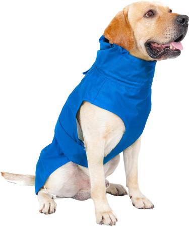 Adjustable Waterproof Dog Raincoat for Dogs Lightweight Pet Rain Jacket Puppy Clothes with Reflective Strip for Small Medium Large Dogs Medium Blue - Buy Online on GoSupps.com