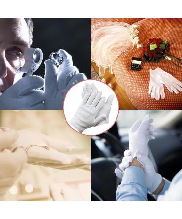12 Pcs White Cotton Gloves Cotton Gloves for Eczema Cotton Gloves for Dry Hands Moisturizing Gloves Inspection Gloves Coin Handling and Jewelry Inspection Gloves White Gloves(L) - Buy Online on GoSupps.com