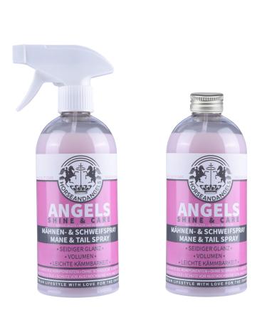 Horseandangel's mane spray for horses fragrance - tail spray for horses fragrance - gloss spray for volume light combing quick degradation almond flower scent - horses accessories & horse care (1000ml)