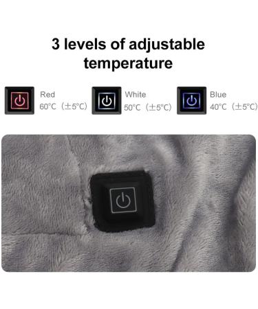 Zerodis Electric Heated Blanket - Soft Cozy Fast Heating Throw for Office & Camping (Light Gray) - Buy Online on GoSupps.com