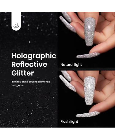 Beetles Reflective Glitter Gel Nail Polish Kit - 6 Holographic Colors for Sparkling Manicures - Buy Online on GoSupps.com