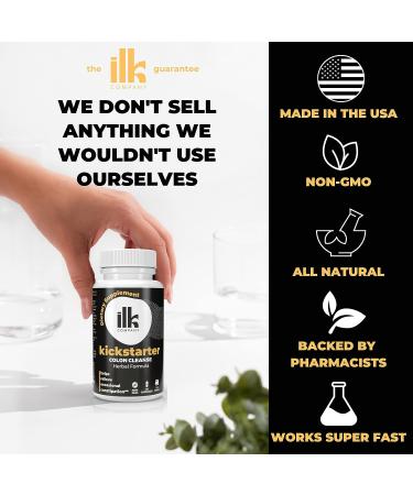 ILK Herbal Colon Cleanse Capsules - Made in USA - Non-GMO, Gluten-Free with Probiotics for Detox & Gut Health - 3, 7, 15 Day Cleanse Options - Buy Online on GoSupps.com