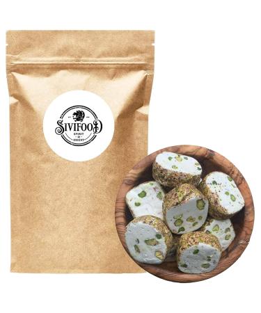 Sivifood Premium White Nougat with Pistachios & Vanilla - 500g | High-Quality Soft Belgian Nougat Individually Packaged - Buy Online on GoSupps.com