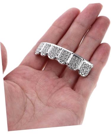 Gleavi Gold Vampire Teeth Grille - Creepy False Zone Insertions Upper & Lower Devil Grill Cosplay - Polished Copper Czech Drill - 5x2x1cm - Buy Online on GoSupps.com