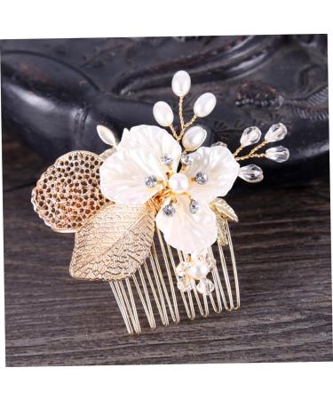 Didiseaon 1pc Bridal Comb Hair Combs for Women Headwear for Women Crystal Hair Comb Gold Hair Comb Bridal Hair Comb Wedding Hair Comb Crystal Headpiece Tiara Bride Leaf Accessories - Buy Online on GoSupps.com