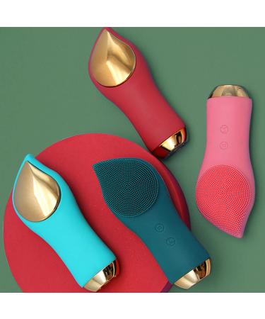 Heated Silicone Facial Cleansing Device Pore Cleaner Constant Temperature Importing Device Facial Washing Device Beauty Cleaning Brush Red (Blue) - Buy Online on GoSupps.com