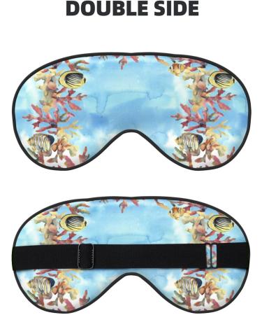 Buy Sea and Fish Adjustable Double-Sided Sleep Mask | Soft Eye Covers for Perfect Shading & Reduced Eye Edema - International Shipping Available - Buy Online on GoSupps.com