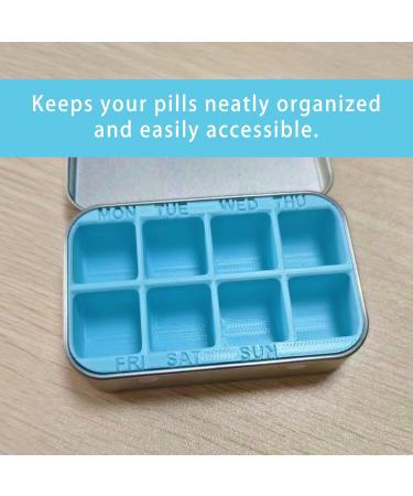 PIAOLGYI Altoid Tin Insert - 7 Day Weekly Pill Organizer | Blue Pill Storage Solution - Buy Online on GoSupps.com