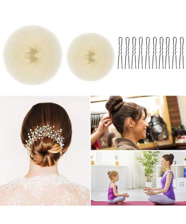 8-Piece Hair Donut Set with 50 U-Shape Hair Clips - Stylish Hair Knot Ring & Pillow for Perfect Hair Styling - Buy Online on GoSupps.com