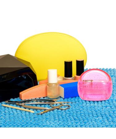 Lurrose Nail Brushes Mini Drill Bit Cleaner Box - Nail Art Boring Head Brush Cleaning Case & Polishing Manicure Tool (2 Pieces) - Buy Online on GoSupps.com