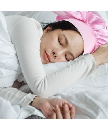 MELTU 1 Pack Hair Bonnet for Sleeping Satin Bonnet with Wide Elastic Band Silk Hair Wrap for Sleeping Soft Sleep Cap White - Buy Online on GoSupps.com
