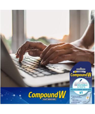 Compound W Maximum Strength Wart Remover Strips - 2 Pack (14 CT) | Invisible & Effective - Buy Online on GoSupps.com