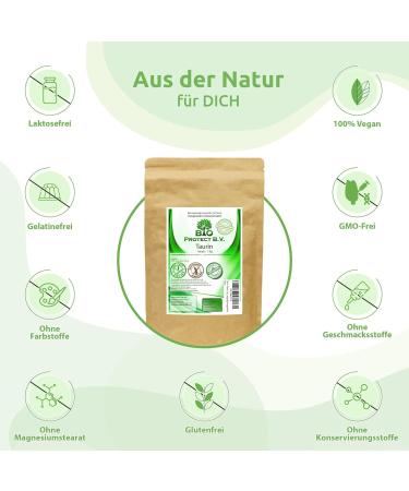 100% Pure Taurin Powder 1kg - Additive-Free Premium Supplement | Bio Protect BV - Buy Online on GoSupps.com