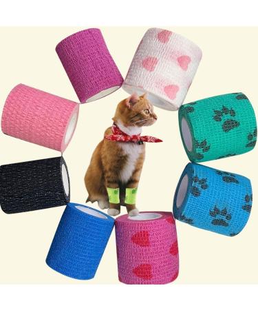 Anampion Self-Adhesive Bandage - 12 Rolls (5cm x 4.5m) | Elastic Sports Bandage Vet Wrap for Cats Dogs & Horses - 4 Styles Available - Buy Online on GoSupps.com