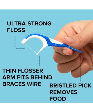 OrVance Braces Flosser - Designed for Braces for an Easy & Effective Clean Ultra Strong Floss - 40 Count (Pack of 2) - (Packaging May Vary) 20 Count (Pack of 2) - Buy Online on GoSupps.com