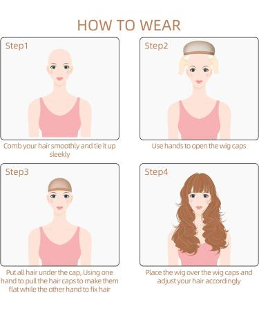 URAQT Nude Wig Caps 4 Pcs - Stretchy Nylon Stocking Cap for Women & Men, Breathable & Ultra Thin Wig Net Cap for Long & Short Hair - Beige - Buy Online on GoSupps.com