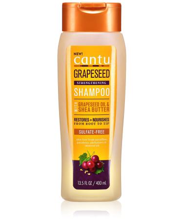 Cantu - Shampoing aux P pins de Raisin - Nettoyant Doux - Renforce et Nourrit - Pour Cheveux Boucl s Fris s et Ondul s - Formule Authentique - 400 ml