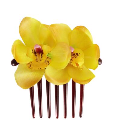 6 Pack Large Artificial Orchid Flower Hair Combs for Women - Wedding and Party Hair Accessories - Buy Online on GoSupps.com