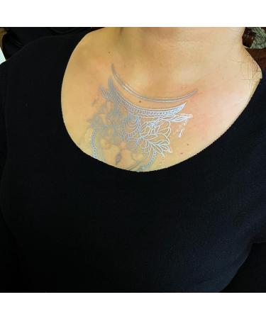 Roarhowl Metallic sparkle temporary tattoos  gold  silver  suitable for all skin tones (silvery 4) - Buy Online on GoSupps.com
