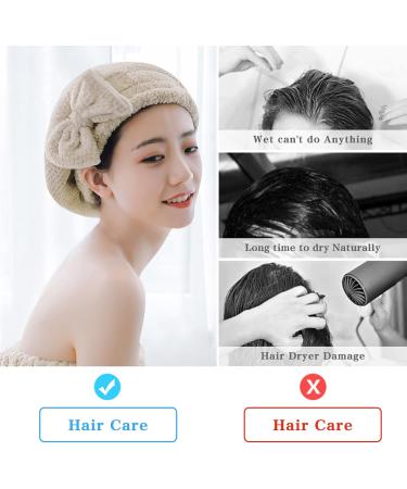 Shop Unaone Microfiber Hair Towel Set - Fast-Drying Hair Turbans for Thick & Long Hair | Soft Super Absorbent Wraps in Khaki & Brown - Buy Online on GoSupps.com