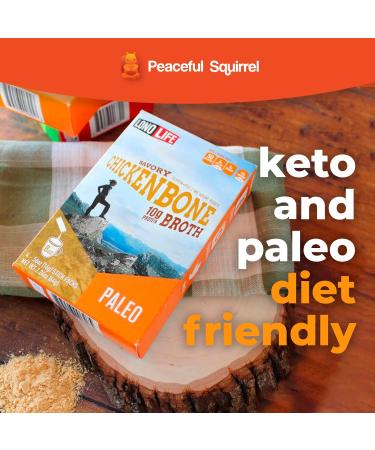 Peaceful Squirrel LonoLife Bone Broth Sticks 3-Pack - 10g Protein | Paleo | Zero Sugar | Collagen | Amino Acids | Gluten Free - 3 Flavors - Buy Online on GoSupps.com