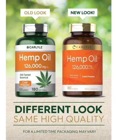 Carlyle Hemp Oil Capsules 126,000 mg - 180 Softgels | High Potency CBD Supplement - Buy Online on GoSupps.com