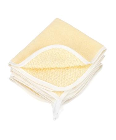 Wash Cloths Exfoliating Body Scrubber Body Scrubber Exfoliator Exfoliating Washcloth Face Cloths for Washing Face Loofah Exfoliating Body Scrubber Wash Rags for Body Exfoliating Towel 3 Pack White 3.0
