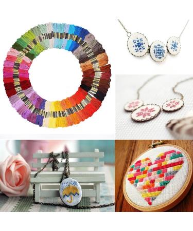 150 Skeins Embroidery Floss Friendship Bracelet String - Multi-Color Cross Stitch Thread with Color Numbers - 6 Strand Floss - Buy Online on GoSupps.com