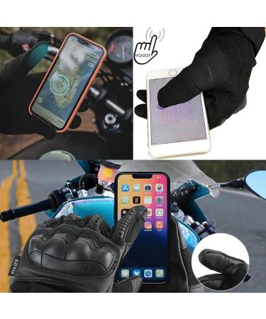 Peyjqm Tactical Gloves - Black Motorcycle Touchscreen Gloves for Men | Ideal for Climbing Cycling Hiking & Motocross - Buy Online on GoSupps.com