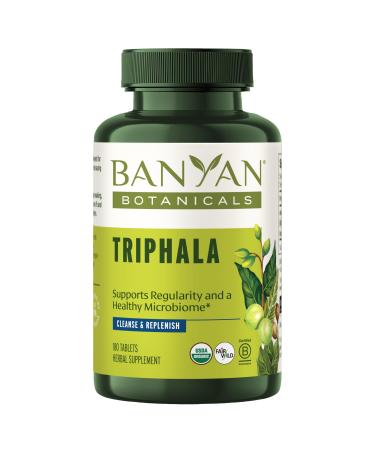Banyan Botanicals Triphala Tablets - Organic Triphala with Amla Haritaki & Bibhitaki for Digestion Elimination & Healthy Gut Microbiome* 180 Tablets Non-GMO Sustainably Sourced Vegan 180 Count (Pack of 1)