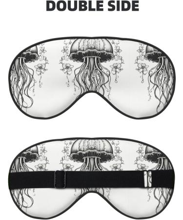 Jellyfish Pattern Sleep Mask | Unisex Double-Sided Eye Mask for Sound Sleep & Skin Care - Buy Online on GoSupps.com