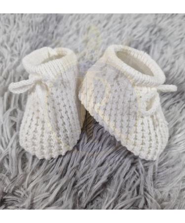 Royal Icon Baby Booties 0-3 Months - Warm and Safe Unisex Baby Slippers - Newborn Boots Ri401 White - Buy Online on GoSupps.com