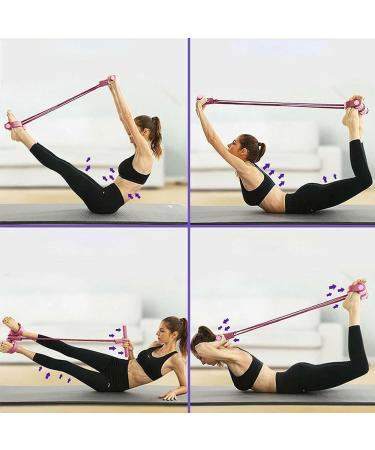 Buy Fitness Pedal Ankle Puller - 4/6-Tube Elastic Resistance Bands for Stretching - Purple Yoga Pedal Puller | International Shipping Available - Buy Online on GoSupps.com