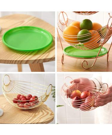 Fruit Basket for Kitchen Creative Double Fruit Plate Stainless Steel Fruit Drain Basket Living Room Dining Room Fruit Candy Dish Fruit Bowl/Fruit Bowls - Buy Online on GoSupps.com