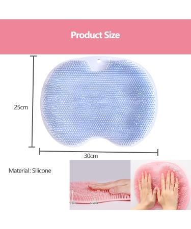 Buy 2-Piece Non-Slip Shower Foot Scrubber Mat Set Blue & Pink Foot Massage & Cleanser with Suction Cups Perfect for Peeling Skin - International Shipping - Buy Online on GoSupps.com