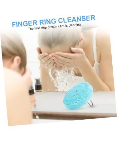 Beavorty Face Washing Brush Pore Cleanser Face Clean Face Pore Cleaner Skin Cleansing Exfoliating Brush Heads Face Brush Facial Wash Cleaner Silica Gel Ring Buckle - Buy Online on GoSupps.com